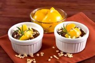 Pudding Peach Chocolate Pudding Peach Chocolate