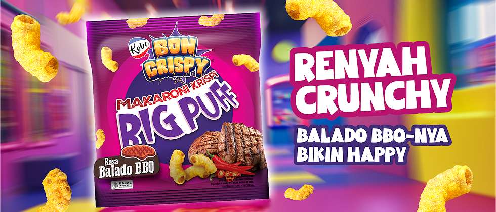 Snack BonCrispy Makaroni Krispi Big Puff Rasa Balado BBQ