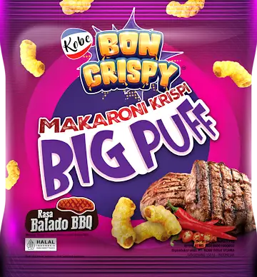 Snack BonCrispy Makaroni Krispi Big Puff Rasa Balado BBQ packshot