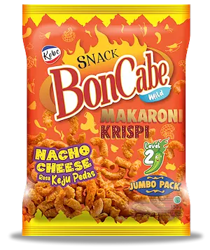 Snack BonCabe Makaroni Krispi Rasa Nacho Cheese