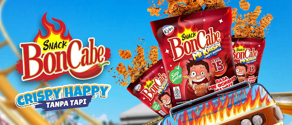 Snack Mi Krispi BonCabe level 15, Krispi Happy Tanpa Tapi